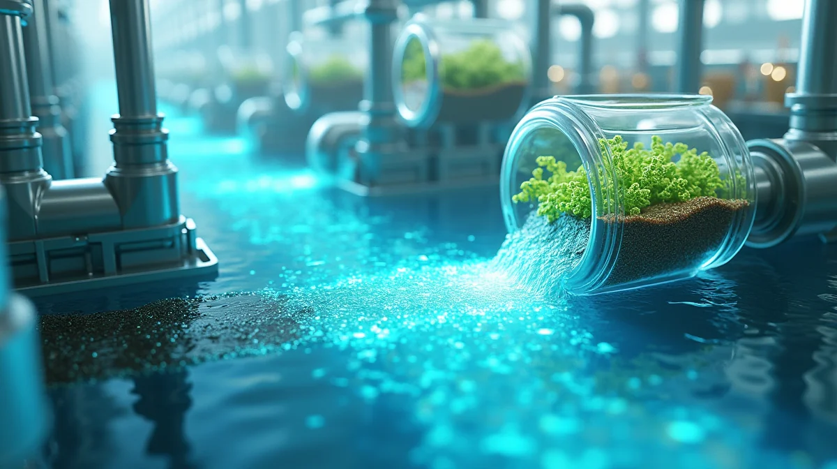 Imagen ilustrativa sobre Professional conceptual image about tratamiento de agua industrial con química verde and Tratamiento de agua industrial con química verde: guía 2026 para el artículo Tratamiento de agua industrial con química verde: guía 2026